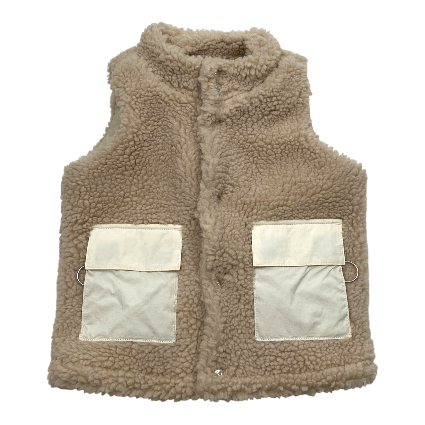 Embassy of Bricks and Logs lima sherpa teddy vest, cream | 104cm
