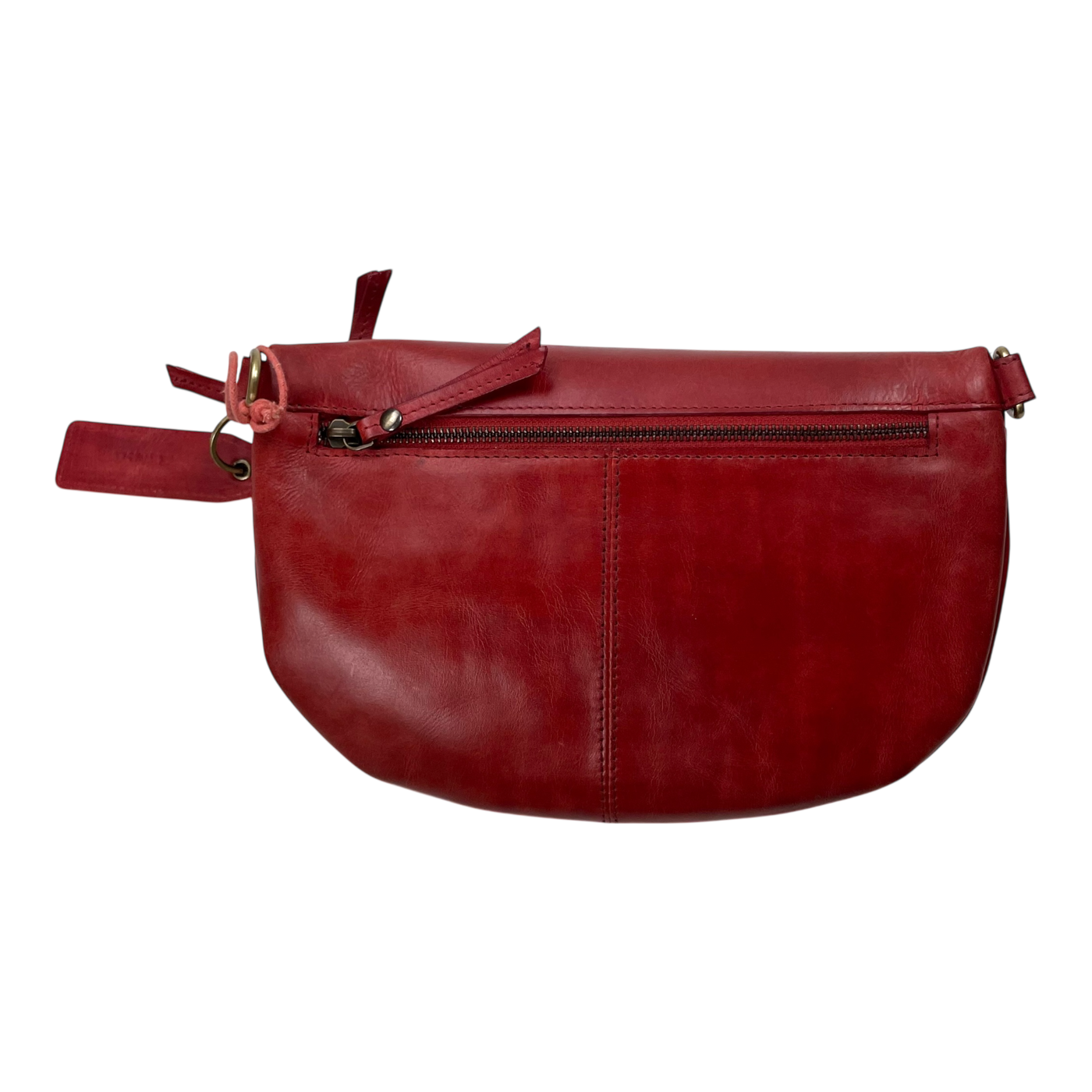 Holzrichter leather bum bag, red