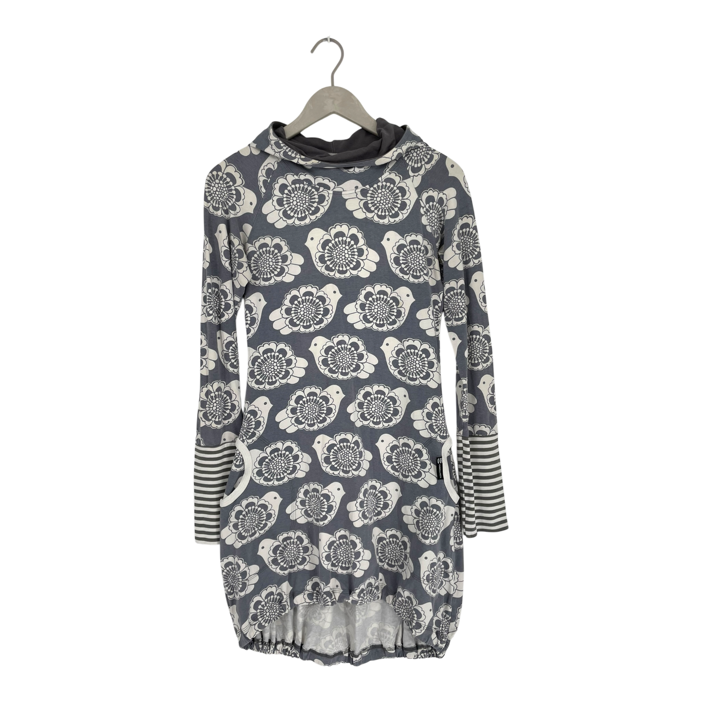 Ommellinen hooded tunic, birds & flowers | woman M