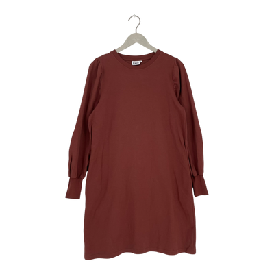 Toive puff-sleeved dress, chocolate | woman S