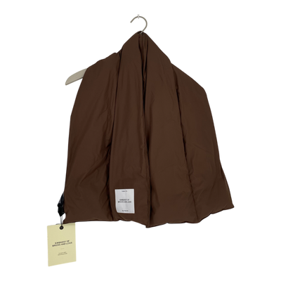 Embassy of Bricks and Logs hervey puffer scarf, brown
