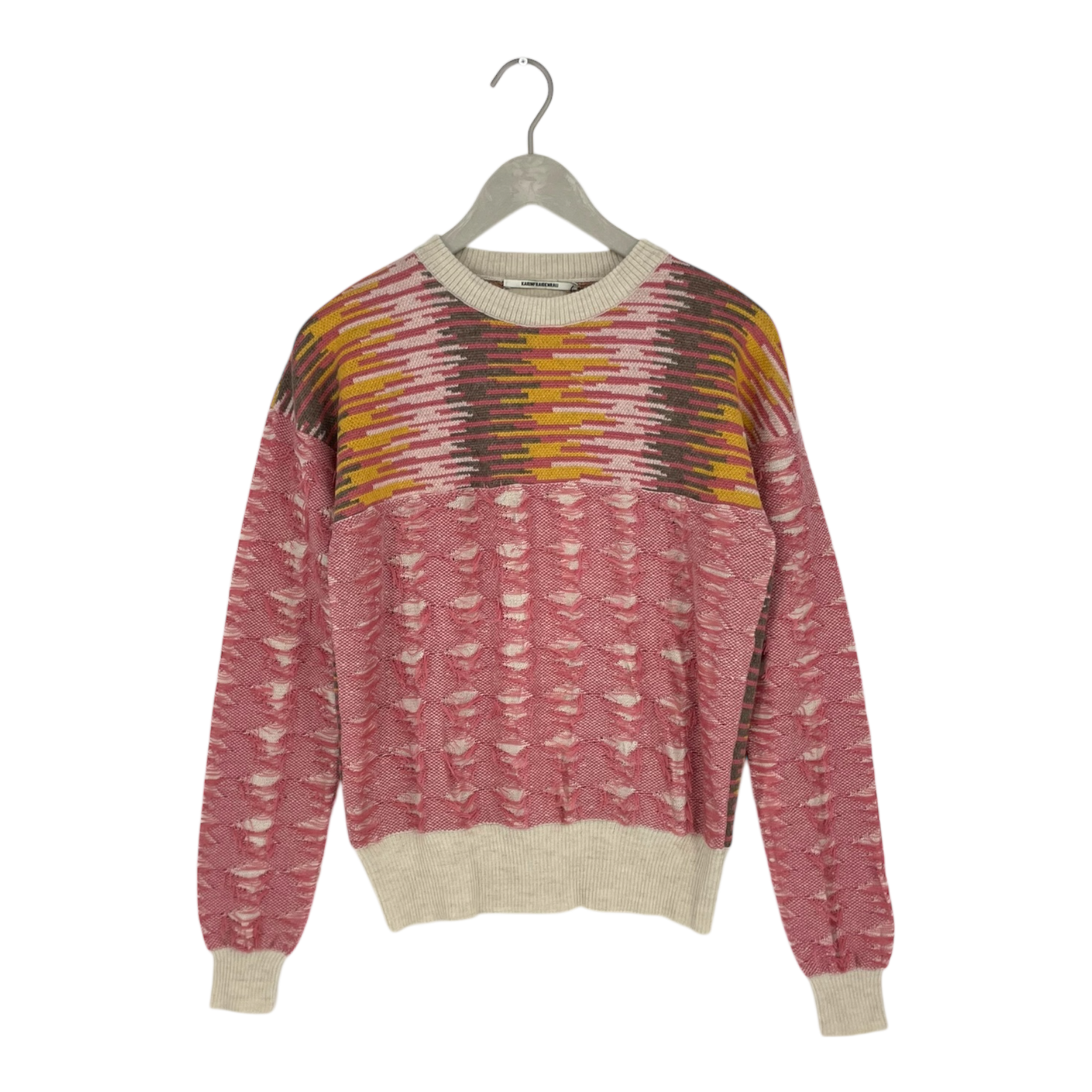 KARINFRAIDENRAIJ bello knitted sweater, multicolor/salmon pink | woman S