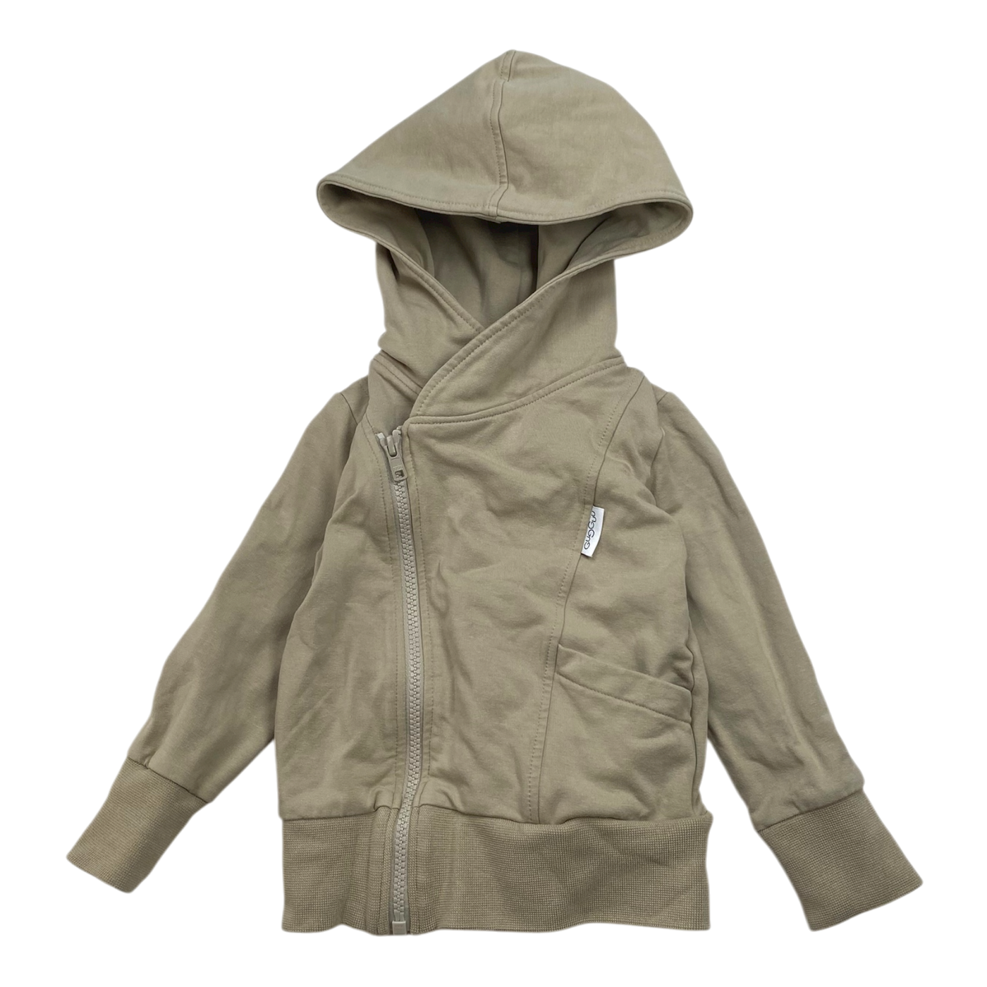 Gugguu zipper hoodie, beige | 86cm