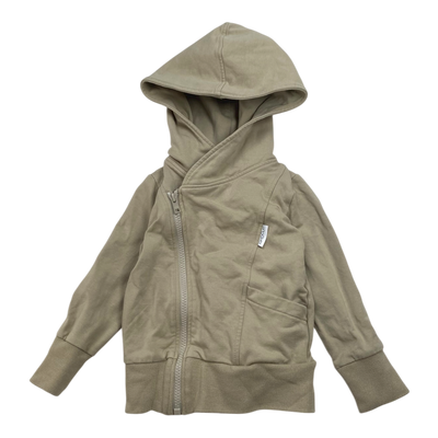Gugguu zipper hoodie, beige | 86cm