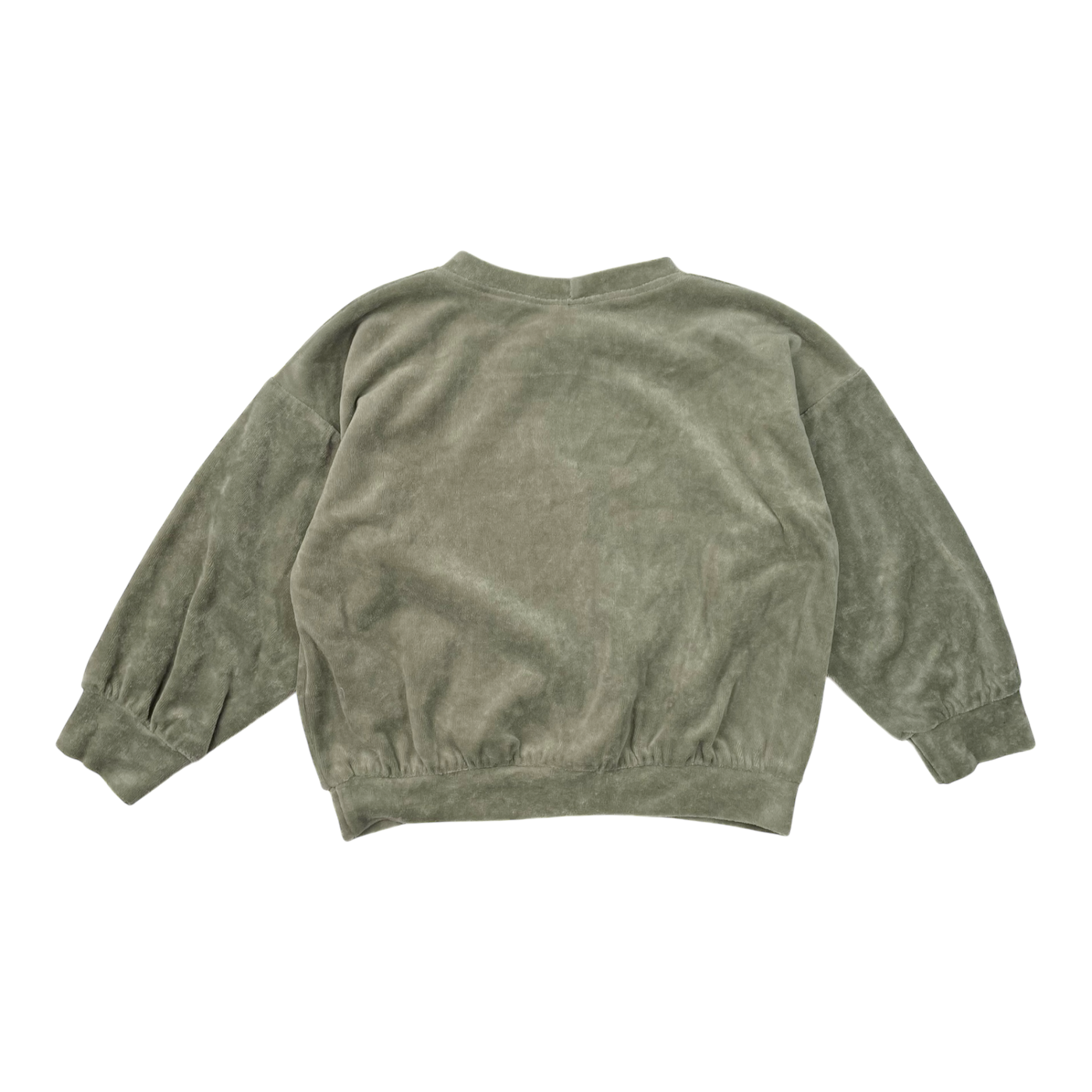 Laiska Ebba vide sweatshirt, sage green | 110/116cm