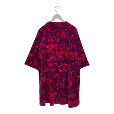 Marimekko manteli velour dress, red | woman XXL