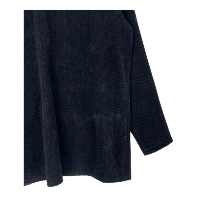 Yo Zen velour shirt, black | woman M/L