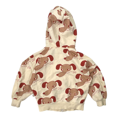 Mainio zipper hoodie, dog | 98/104cm