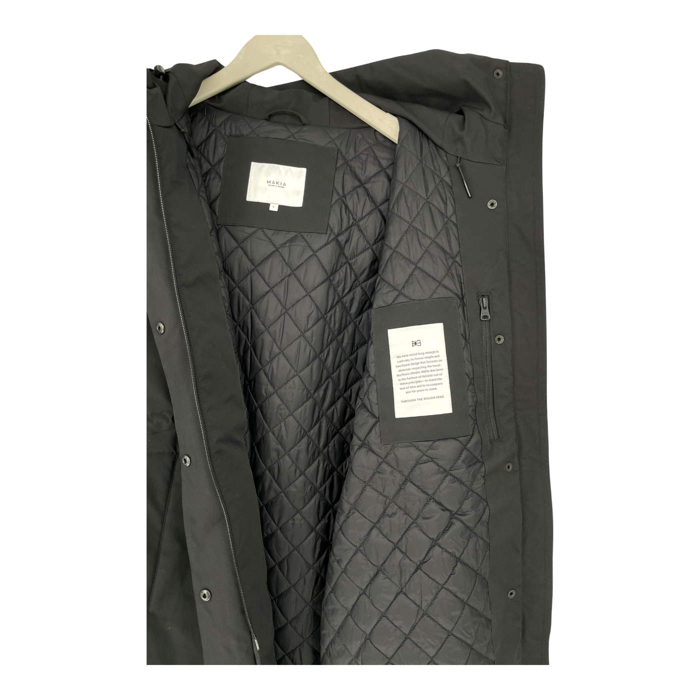 Makia laina winter parka jacket, black | woman L
