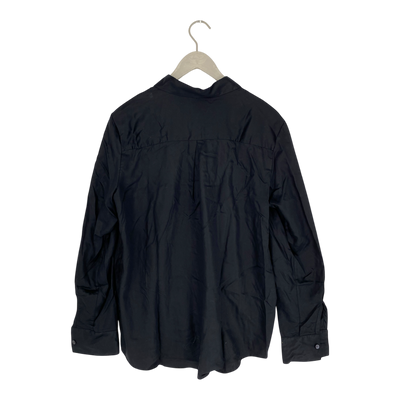 Asket the lyocell shirt, black | woman L