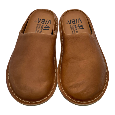 VIBAe Roma leather slippers, cognac brown | 41