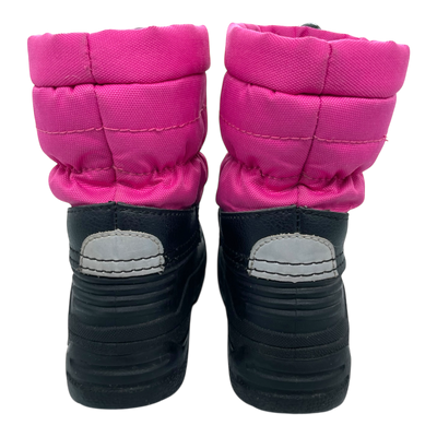 Reima nefar winter duck boots, black/pink | 27