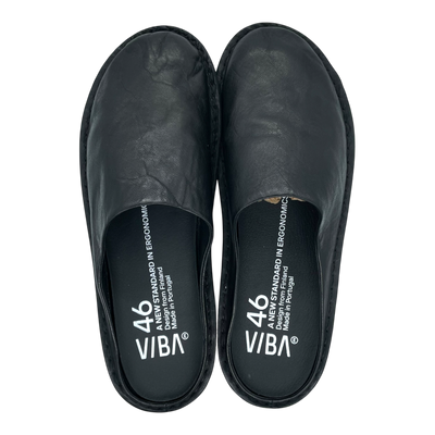 VIBAe Roma leather slippers, preto black | 46