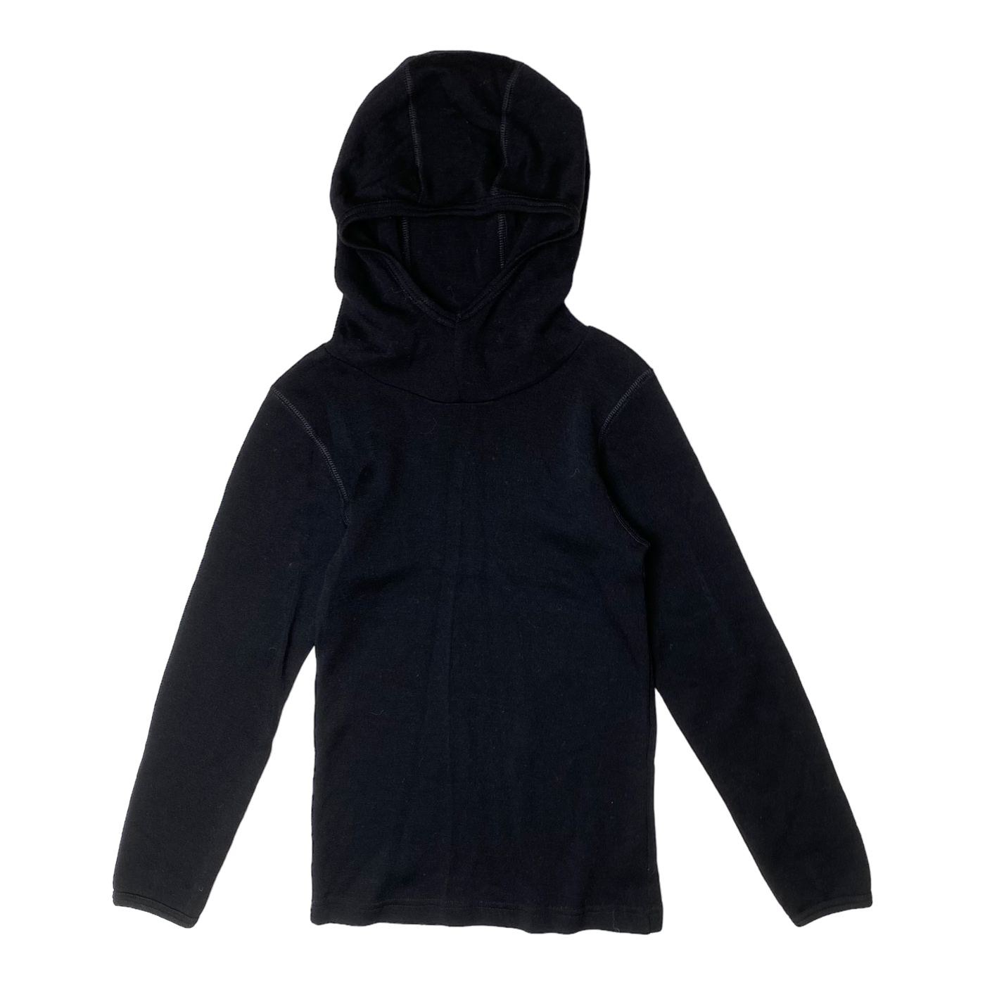Vimma wool hoodie, black  | 130cm