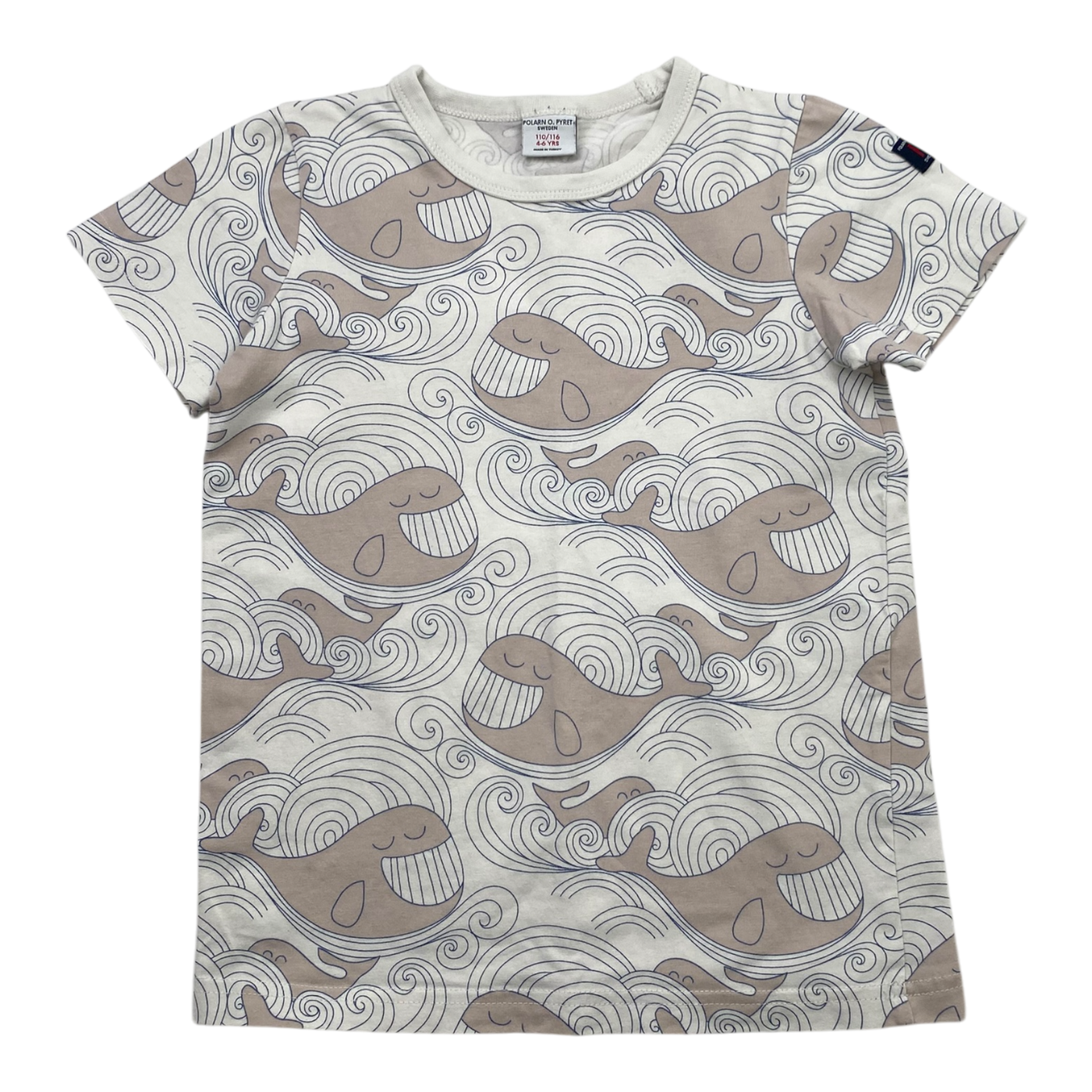 Polarn O. Pyret t-shirt, whale | 110/116cm