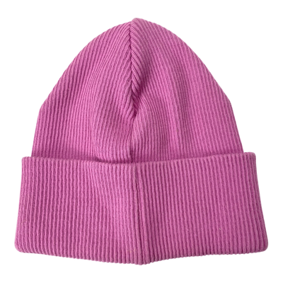 Mainio cotton rib beanie, rose pink | junior/adult
