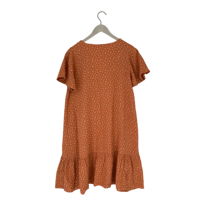 Kaiko muslin frill button dress, vintage leaf | woman S