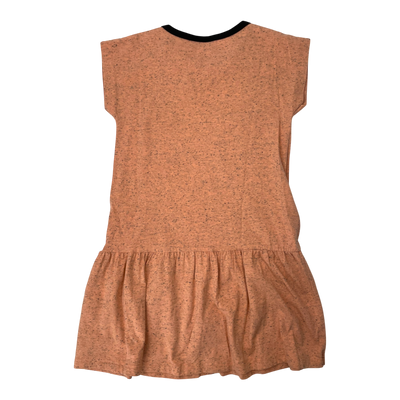 Papu collar dress, coral | 122/128cm