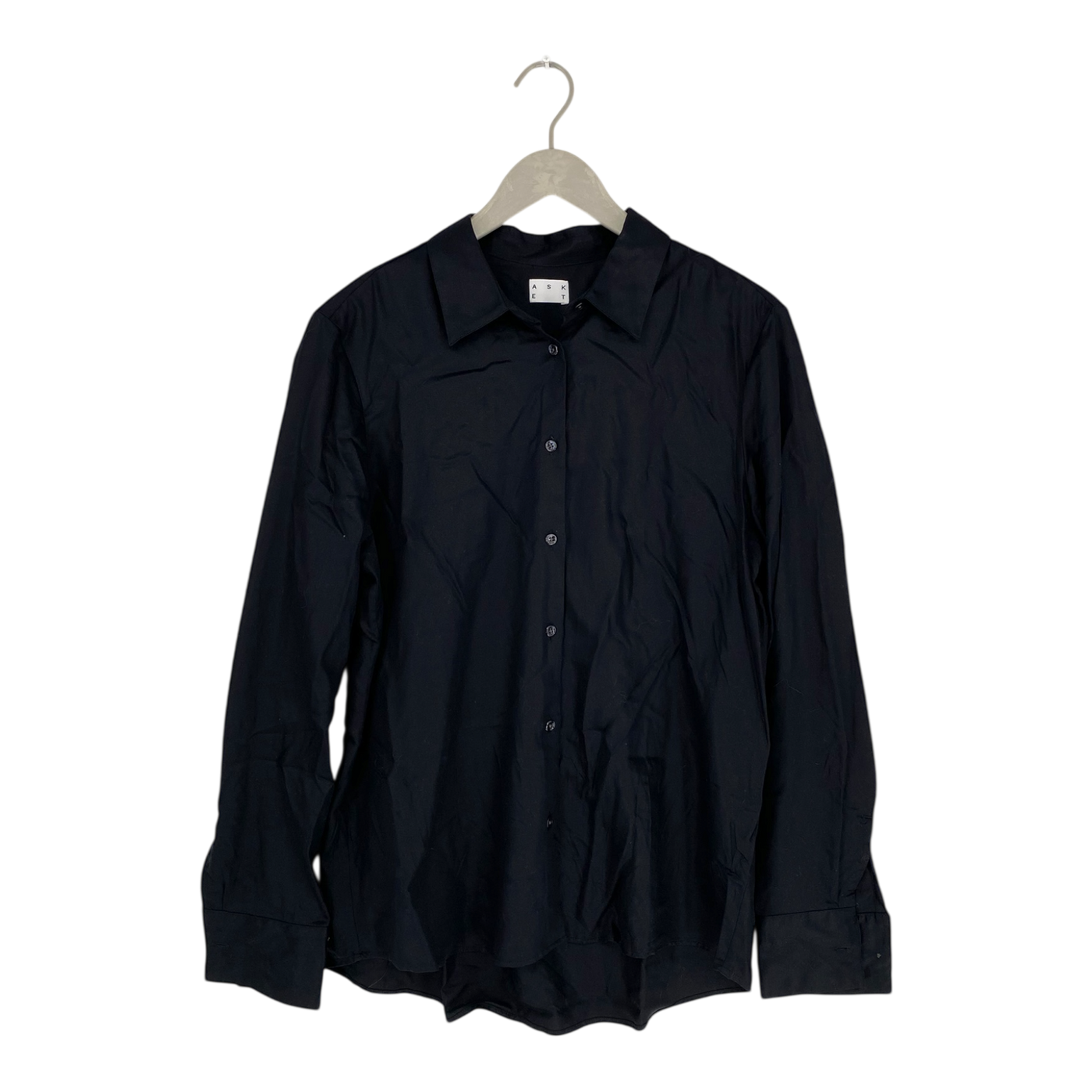 Asket the lyocell shirt, black | woman L