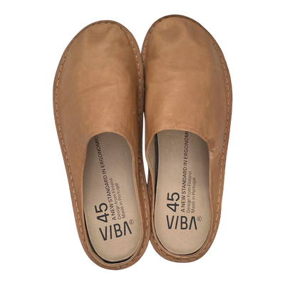 VIBAe Roma leather slippers, fawn tan | 45