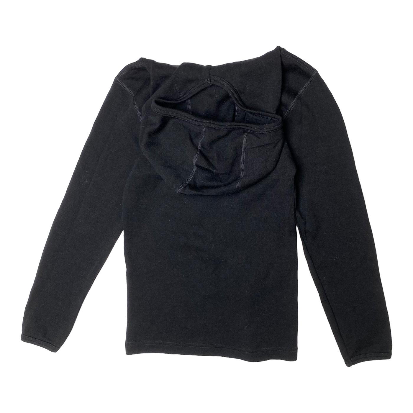 Vimma wool hoodie, black  | 130cm