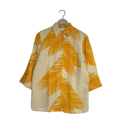 Marimekko linen shirt, orange | woman 38