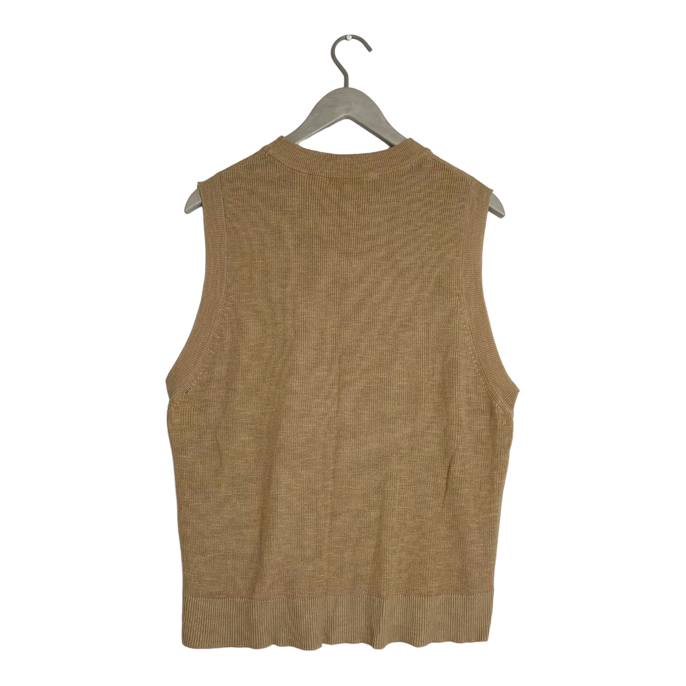 Knowledge Cotton knitted vest shirt, tan | woman L
