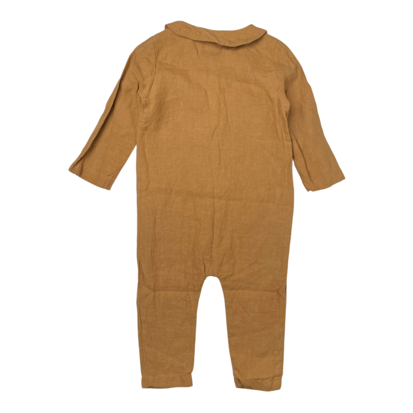 HIMA linen romper, caramel | 74/80cm