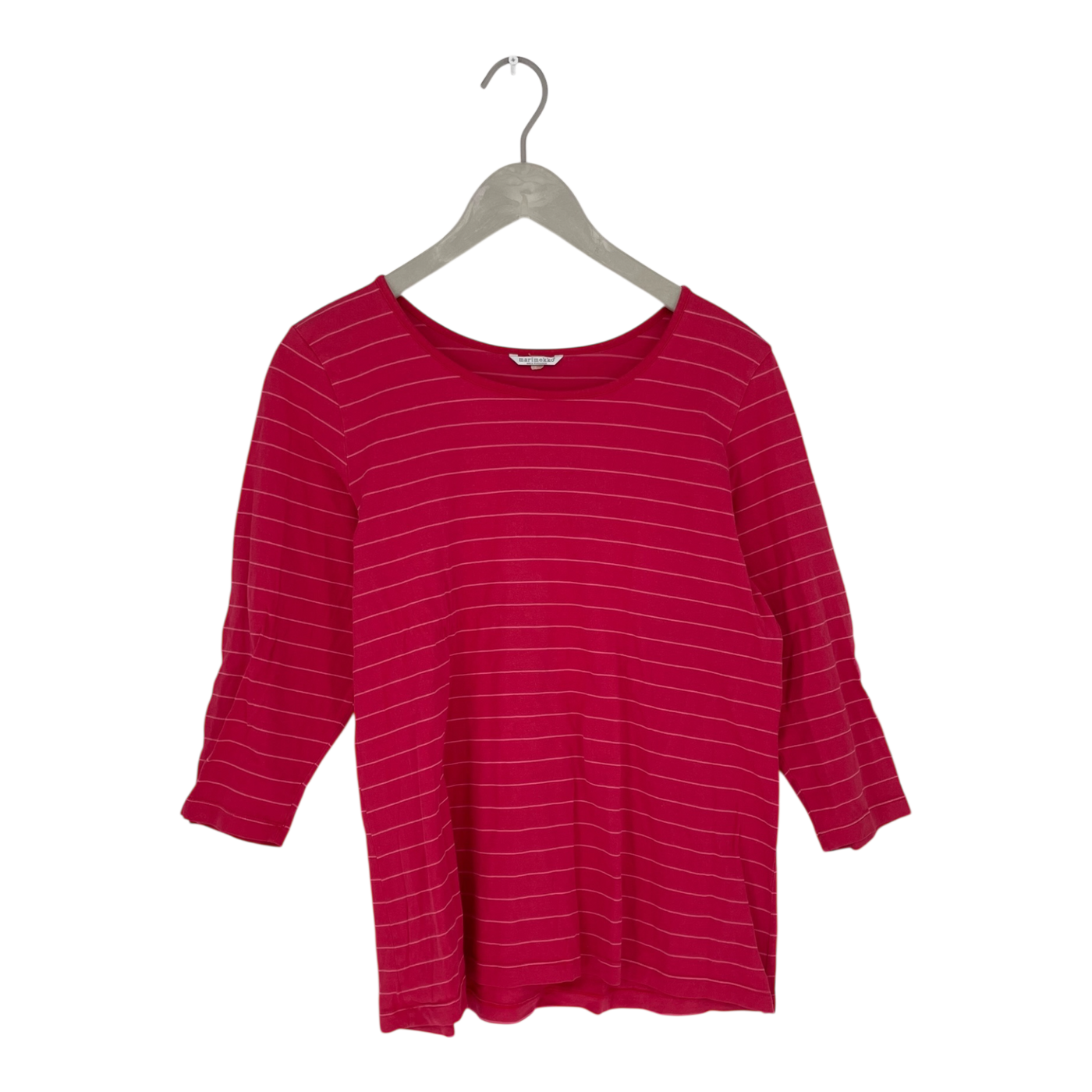 Marimekko stripe shirt, deep pink | woman XXL
