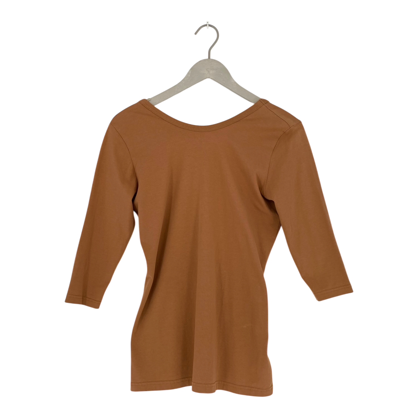 Kaiko cross shirt, caramel brown | woman M