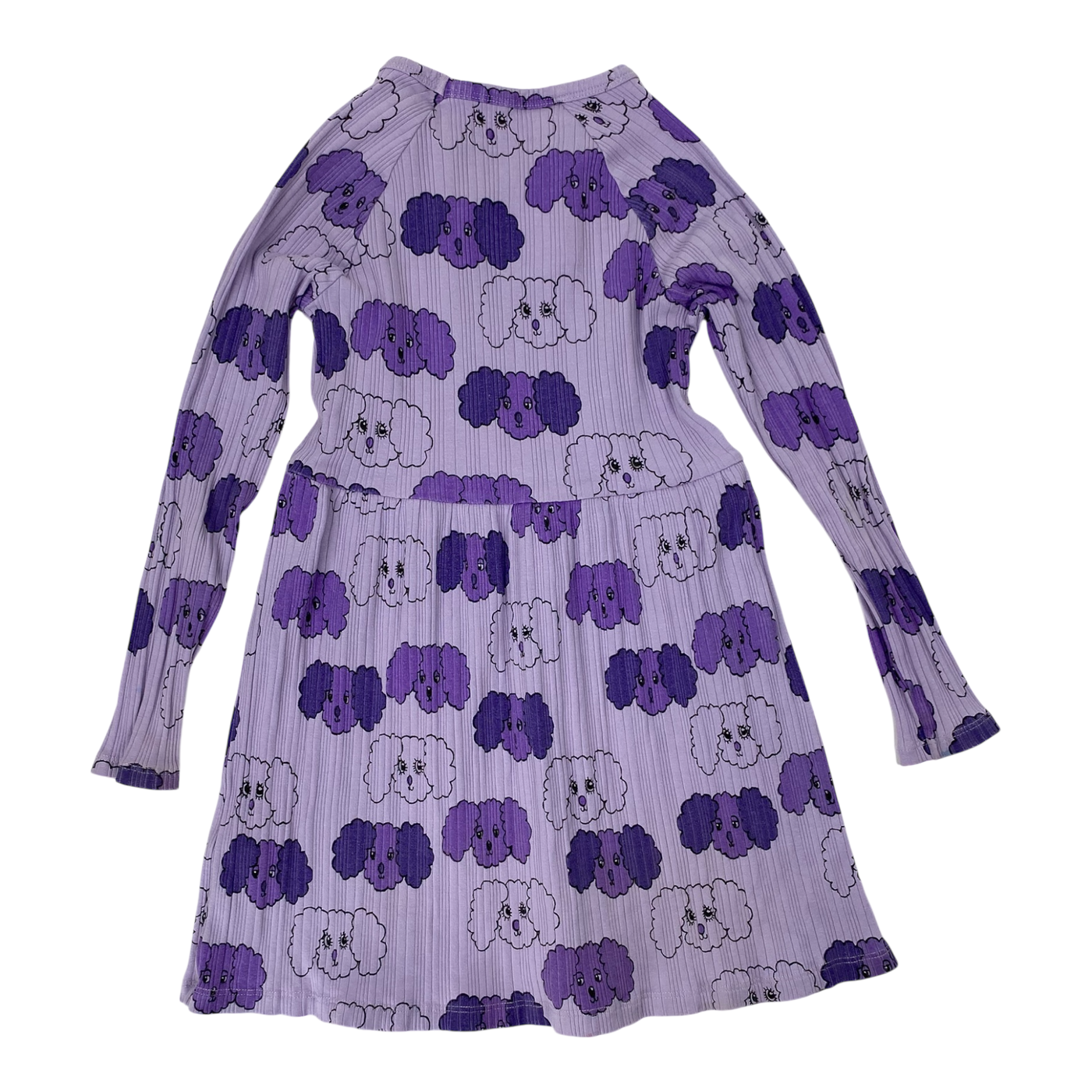 Mini Rodini dress, purple dogs | 104/110cm