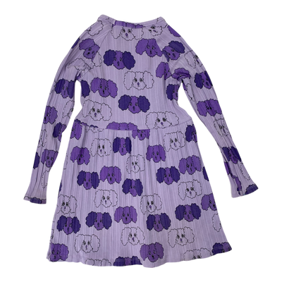 Mini Rodini dress, purple dogs | 104/110cm