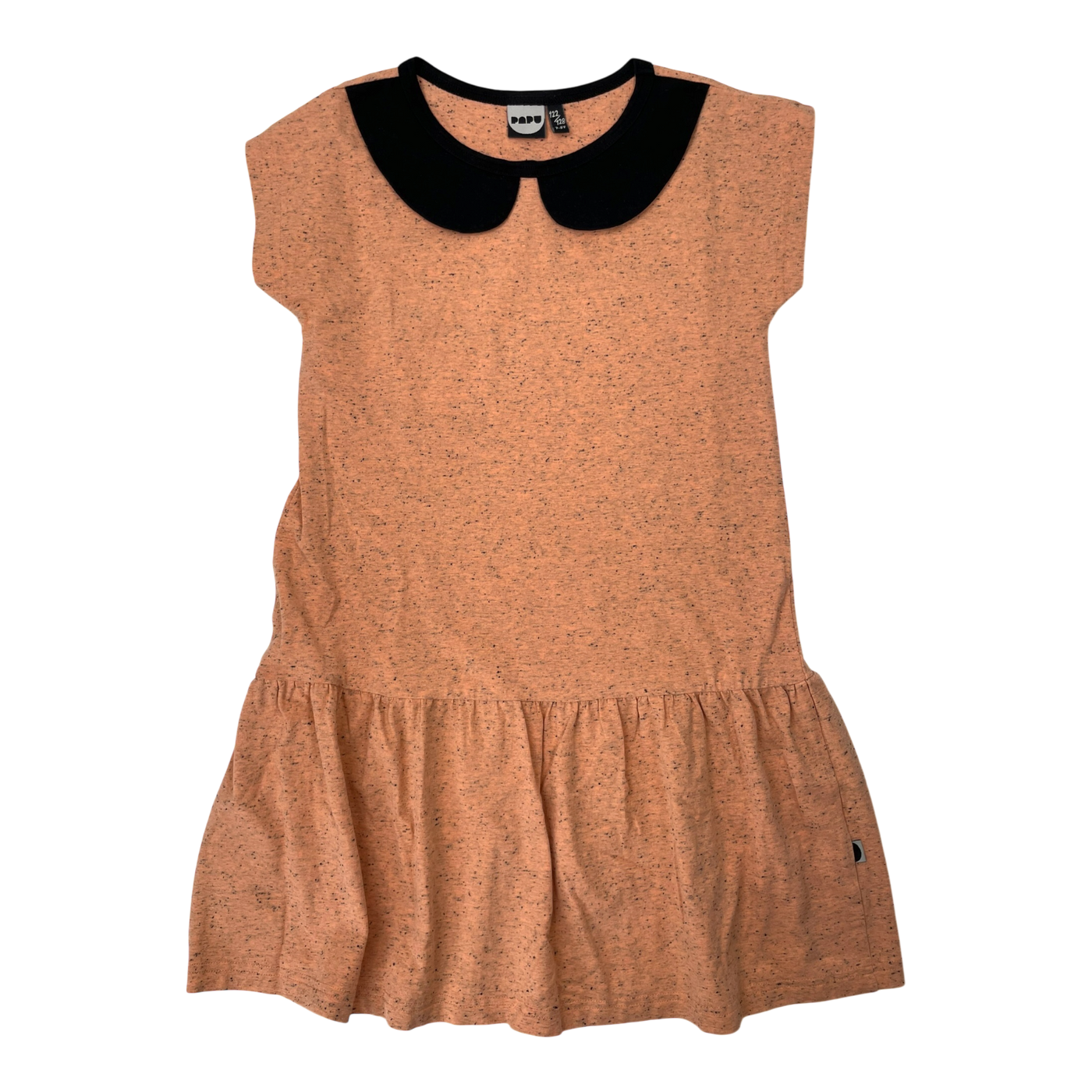 Papu collar dress, coral | 122/128cm