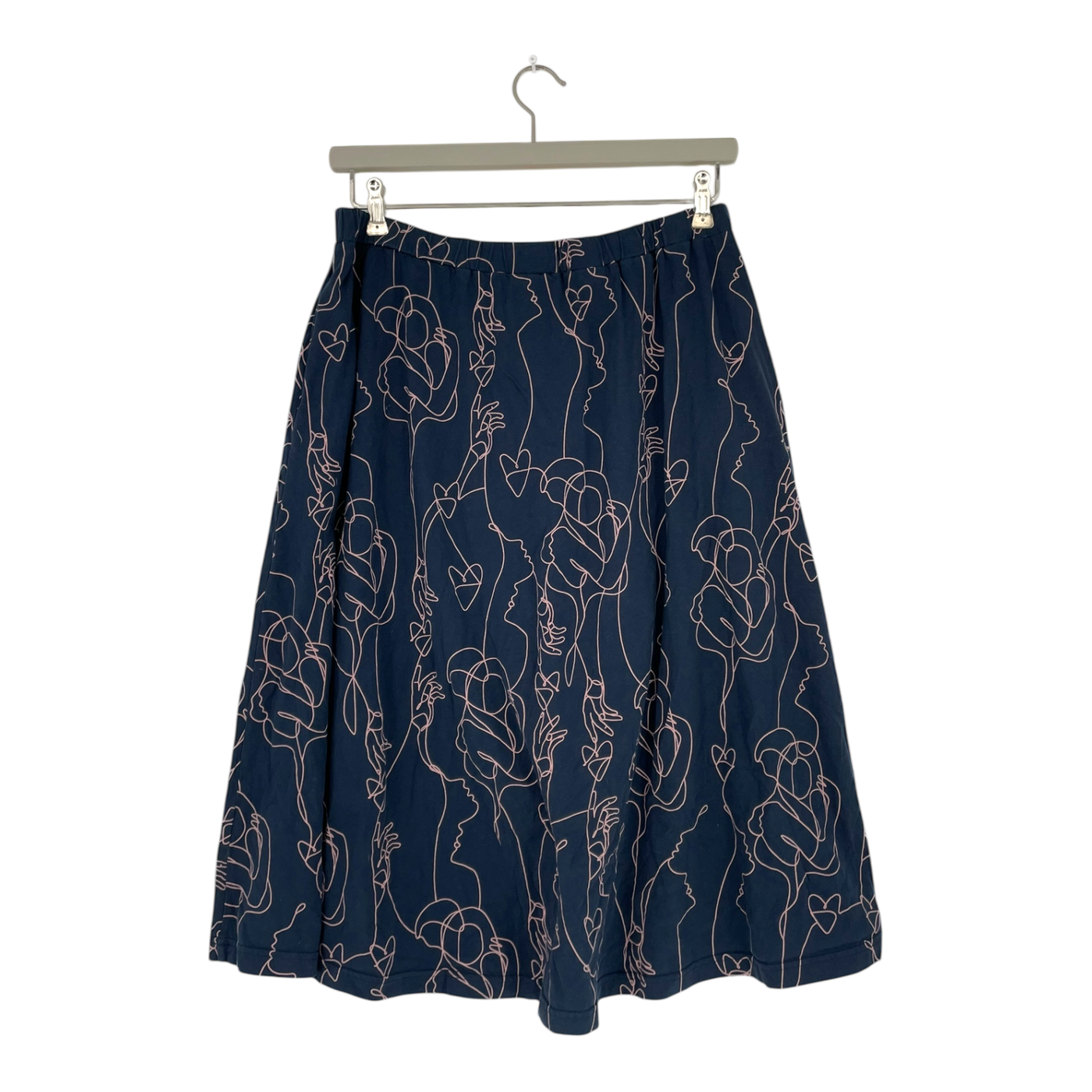 Riva Clothing skirt, blue figures | woman 3XL