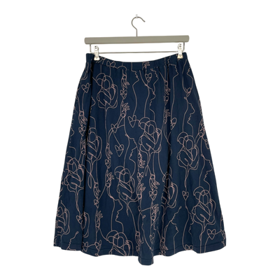 Riva Clothing skirt, blue figures | woman 3XL