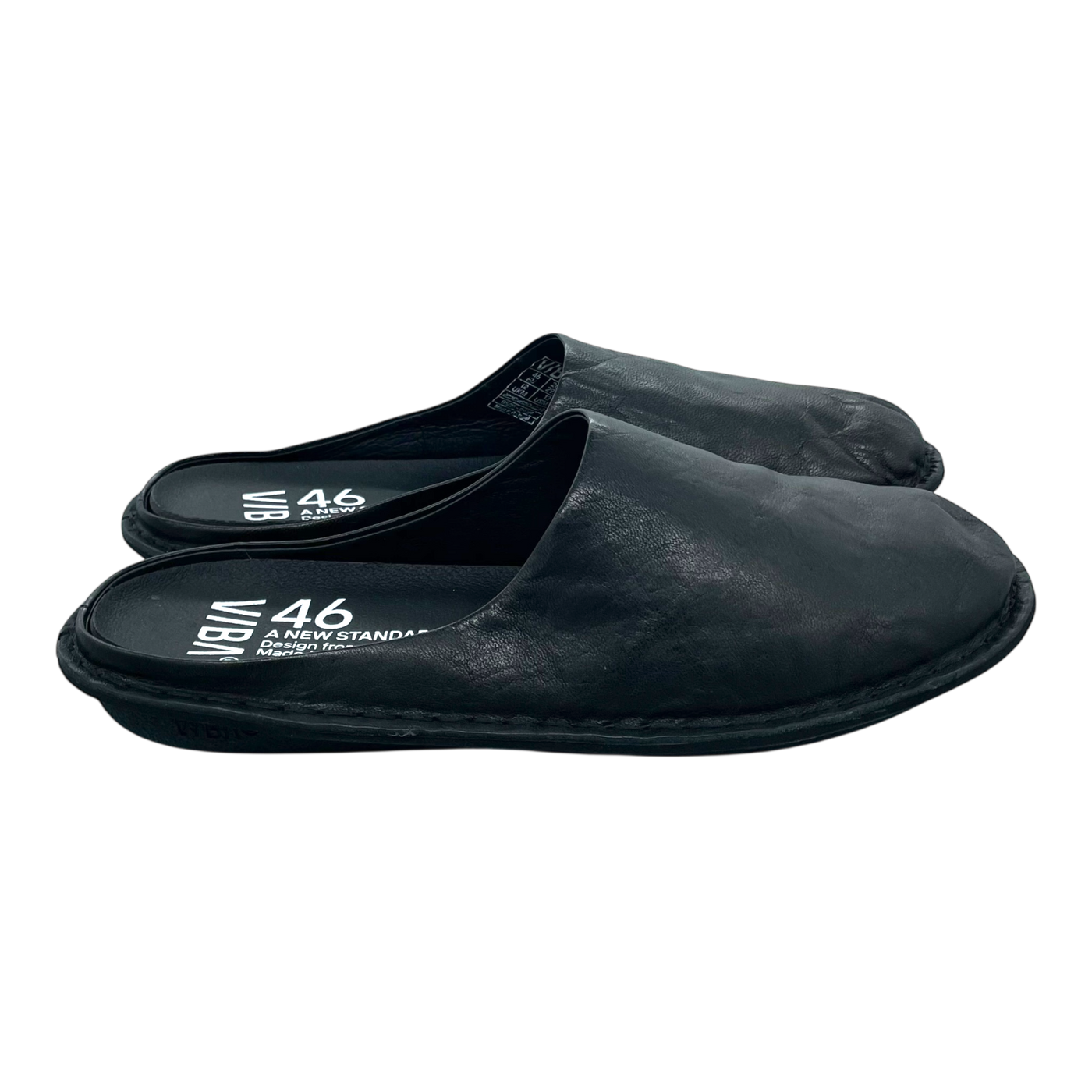 VIBAe Roma leather slippers, preto black | 46