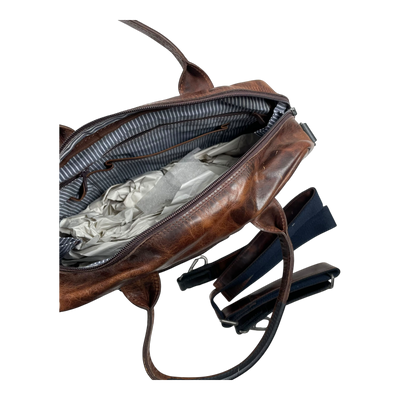 Harold's Bags ‭leather briefcase, cognac