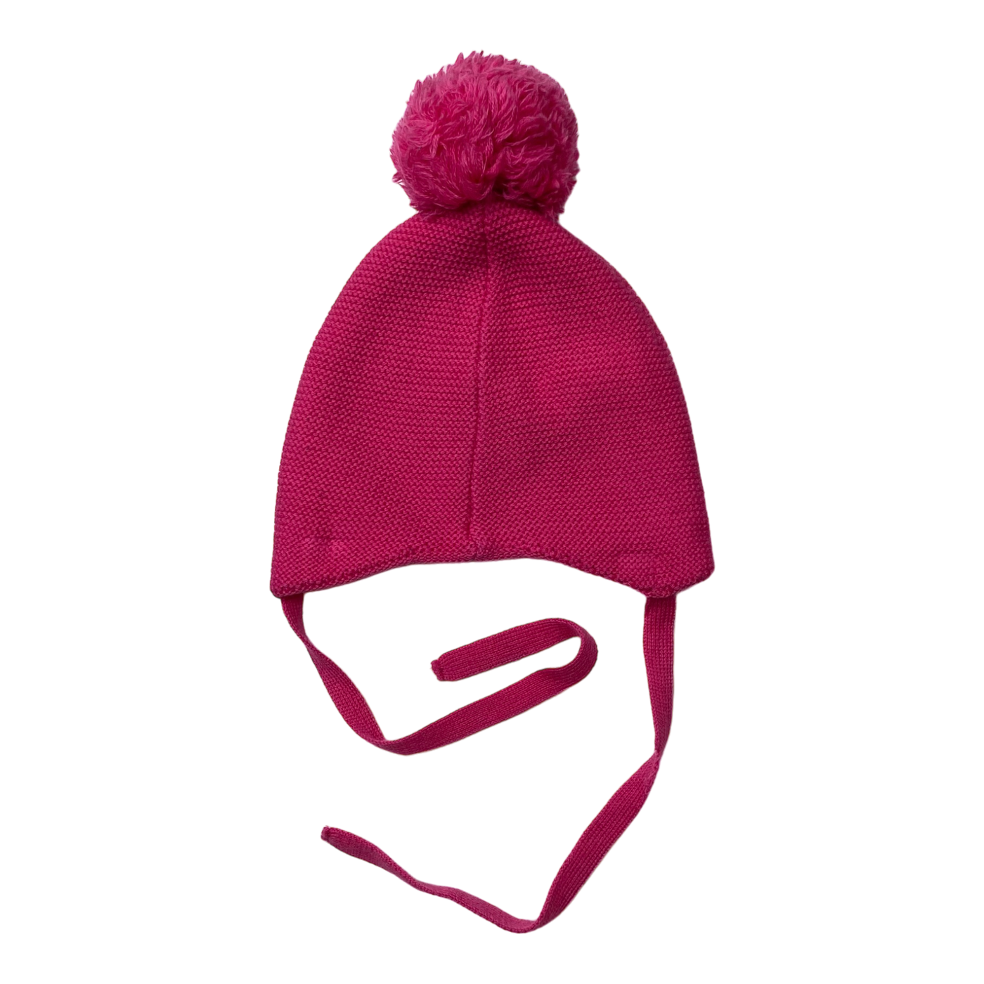 Metsola knitted cotton beanie, hot pink | 1-2y