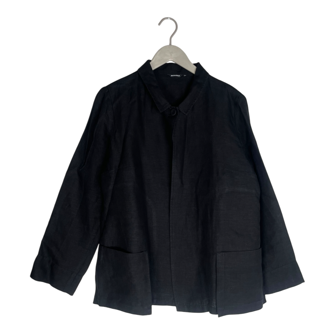 Marimekko linen shirt, black | woman S