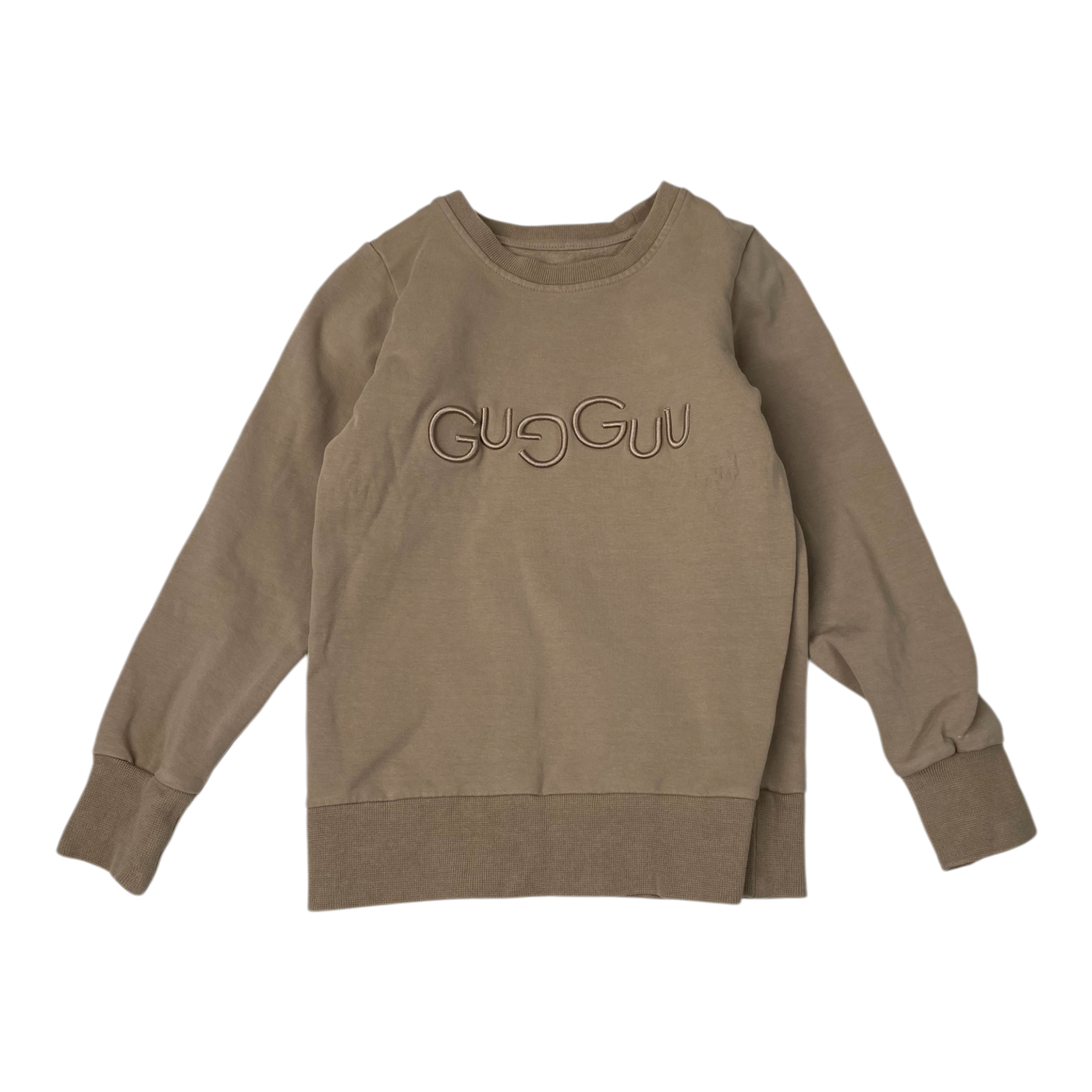 Gugguu logo sweatshirt, tan | 116cm