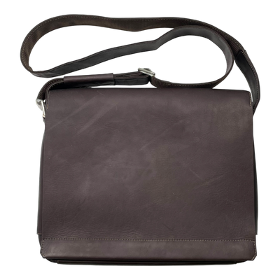 Harold's Bags leather campo messenger bag M, dark brown