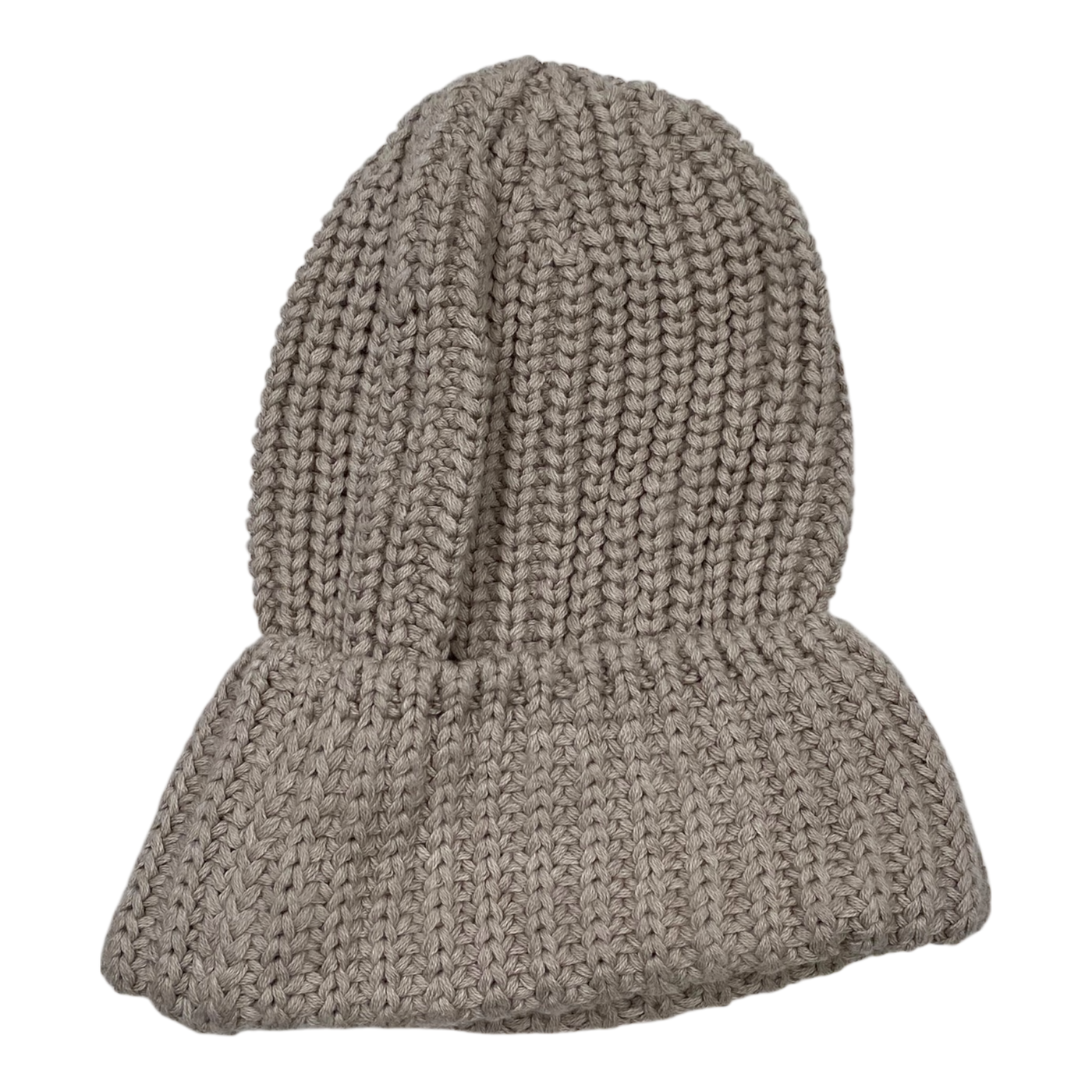 Metsola cable knit beanie with pom, beige | 7-8y