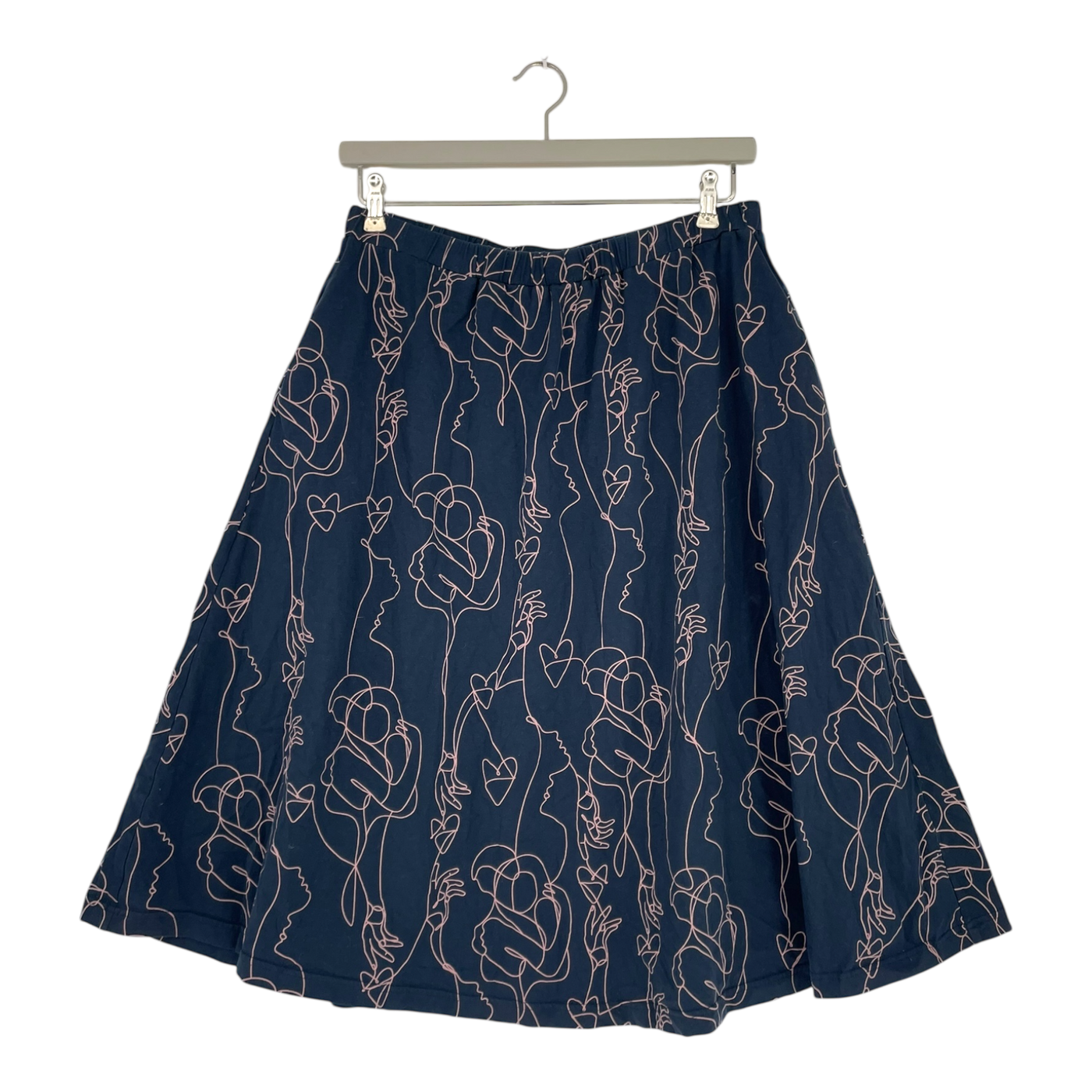 Riva Clothing skirt, blue figures | woman 3XL