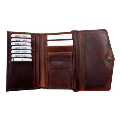 Holzrichter leather wallet, brown