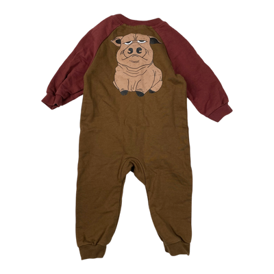 Mainio sweat jumpsuit, chocolate  | 62/68cm