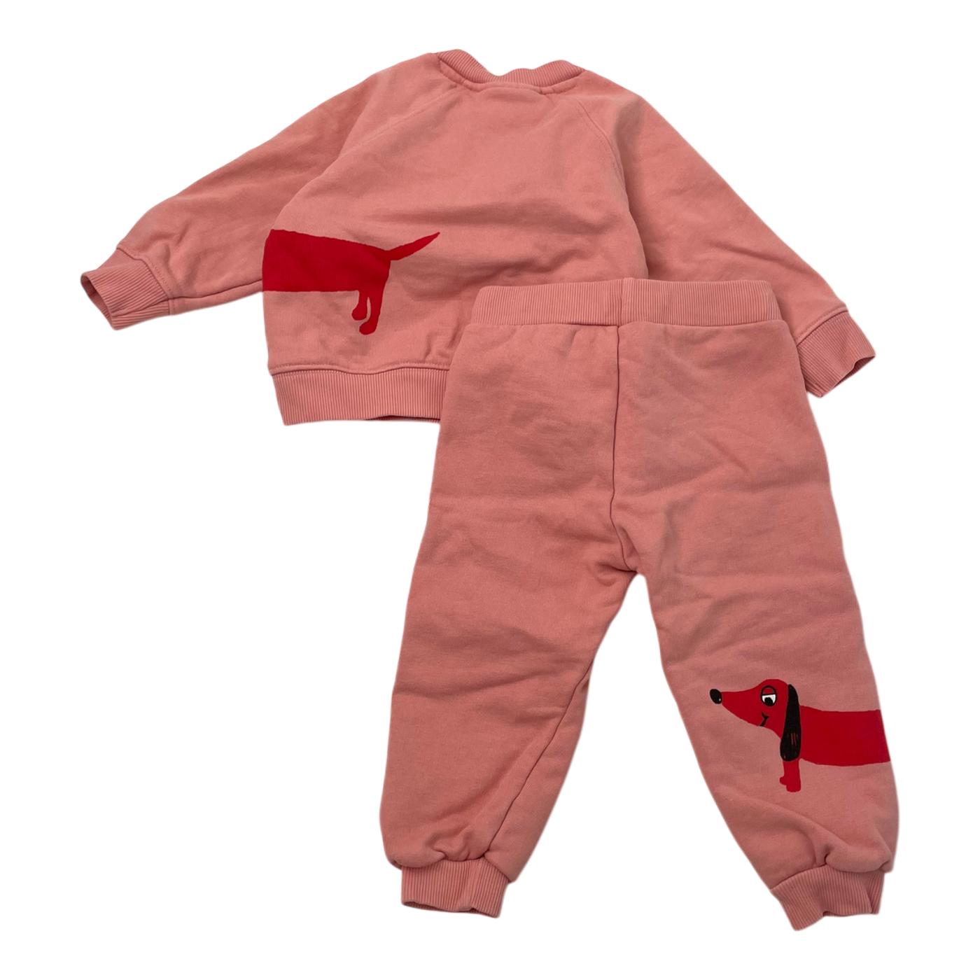 Mini Rodini sweat set, pink | 68/74cm