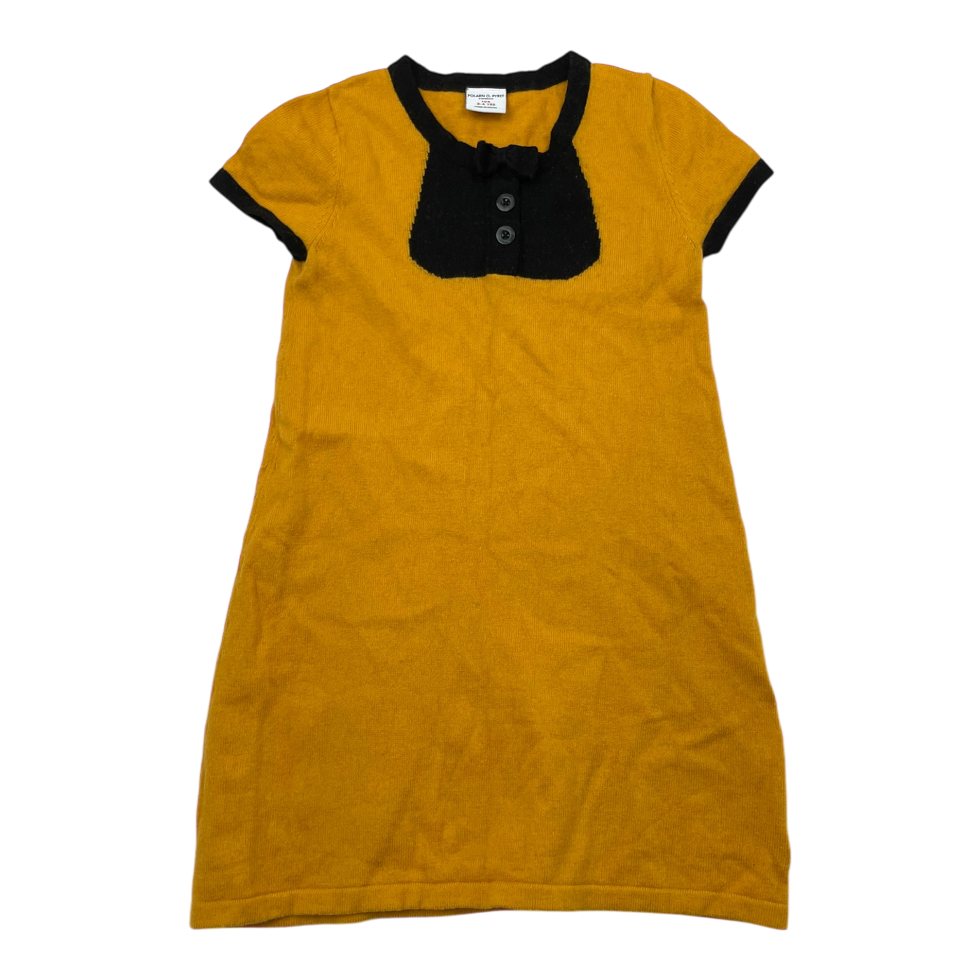 Polarn O. Pyret knitted dress, amber | 104cm