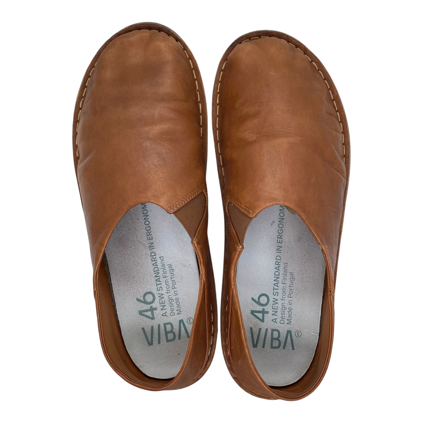 VIBAe Zuma leather shoes, cognac brown | 46