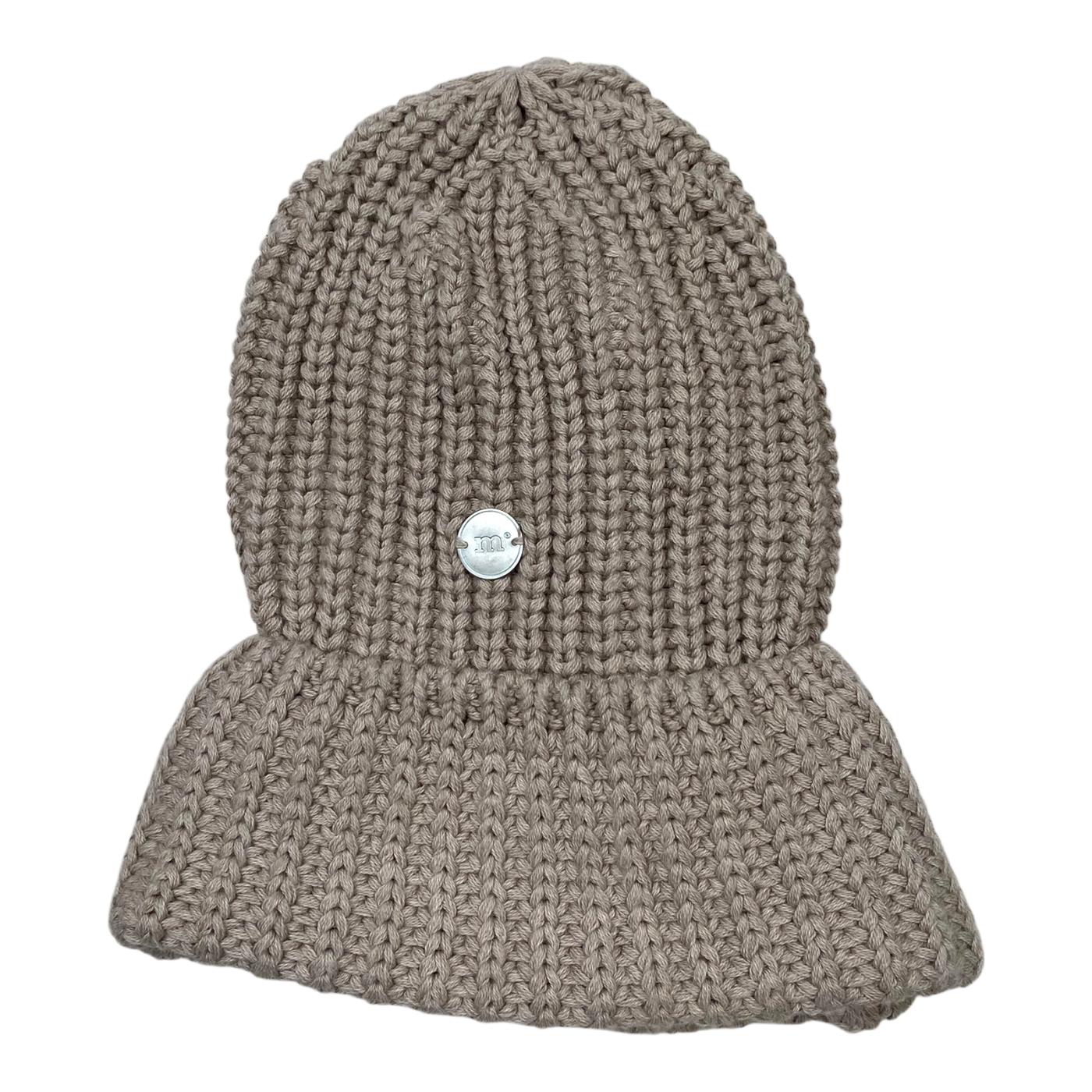 Metsola cable knit beanie with pom, beige | 7-8y