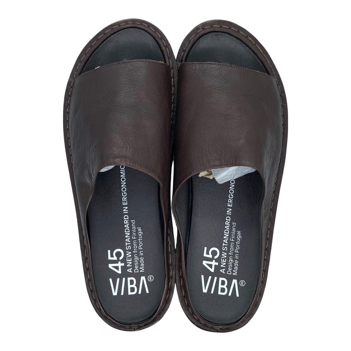 VIBAe Saint Tropez leather sandals, cocoa brown | 45